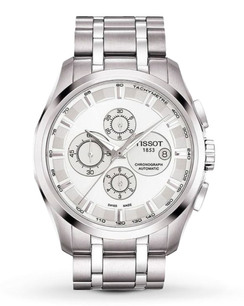 Couturier chronograph | White & silver classic watch