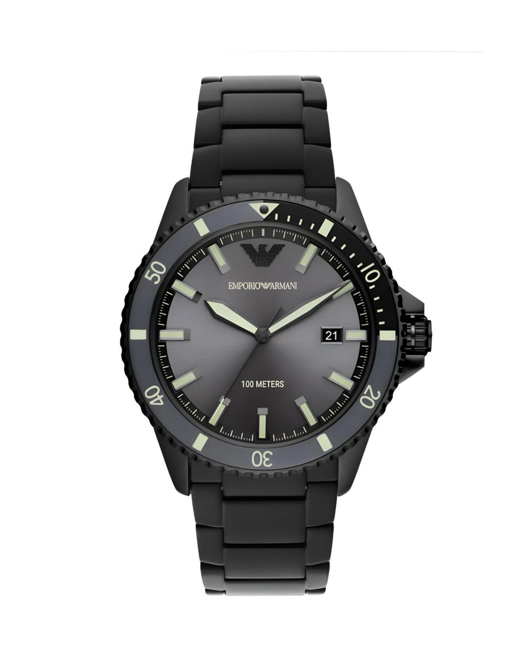 AR11398 – Black Multifunction Dial • 43mm • Stainless Steel Black chain