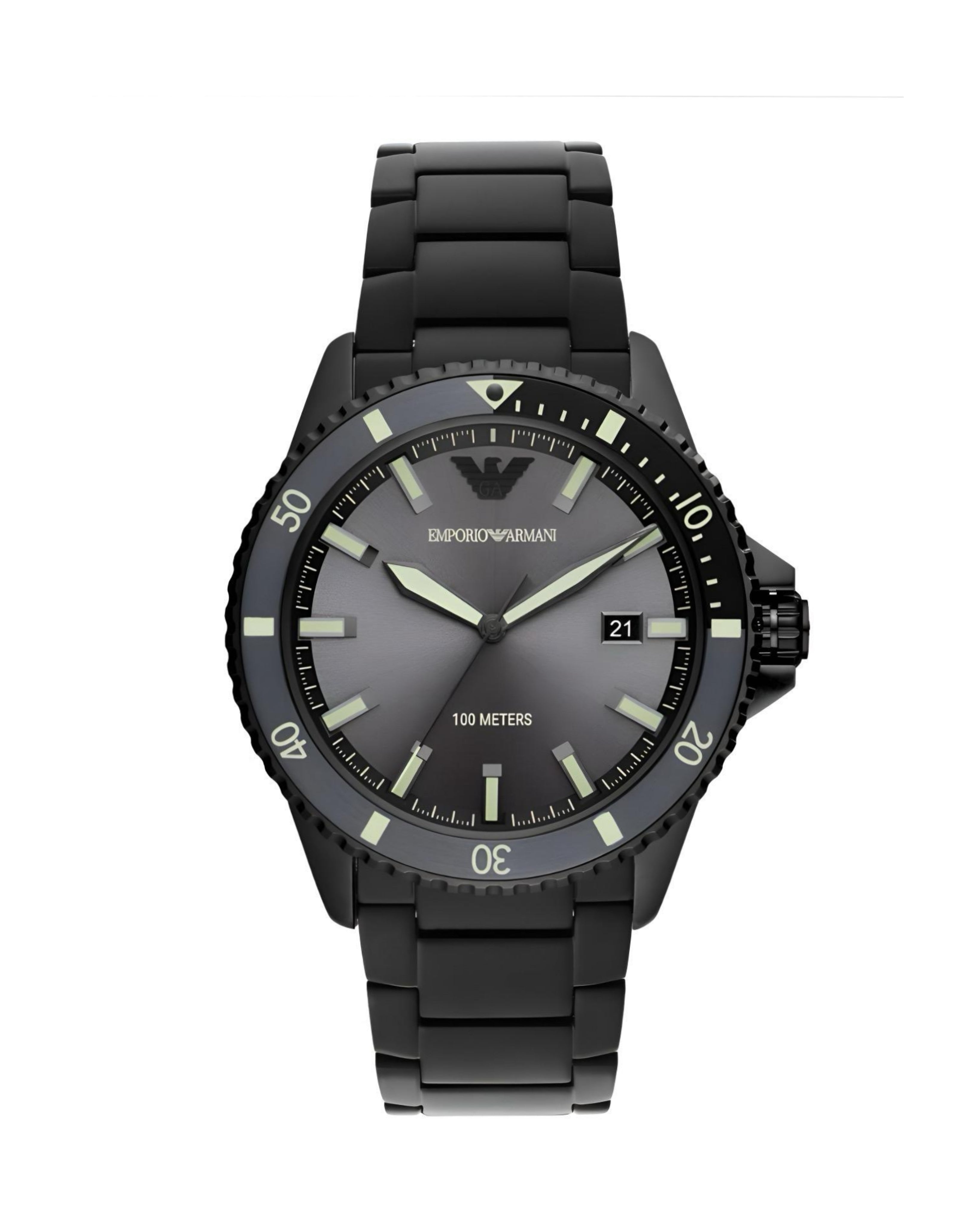 AR11398 – Black Multifunction Dial • 43mm • Stainless Steel Black chain