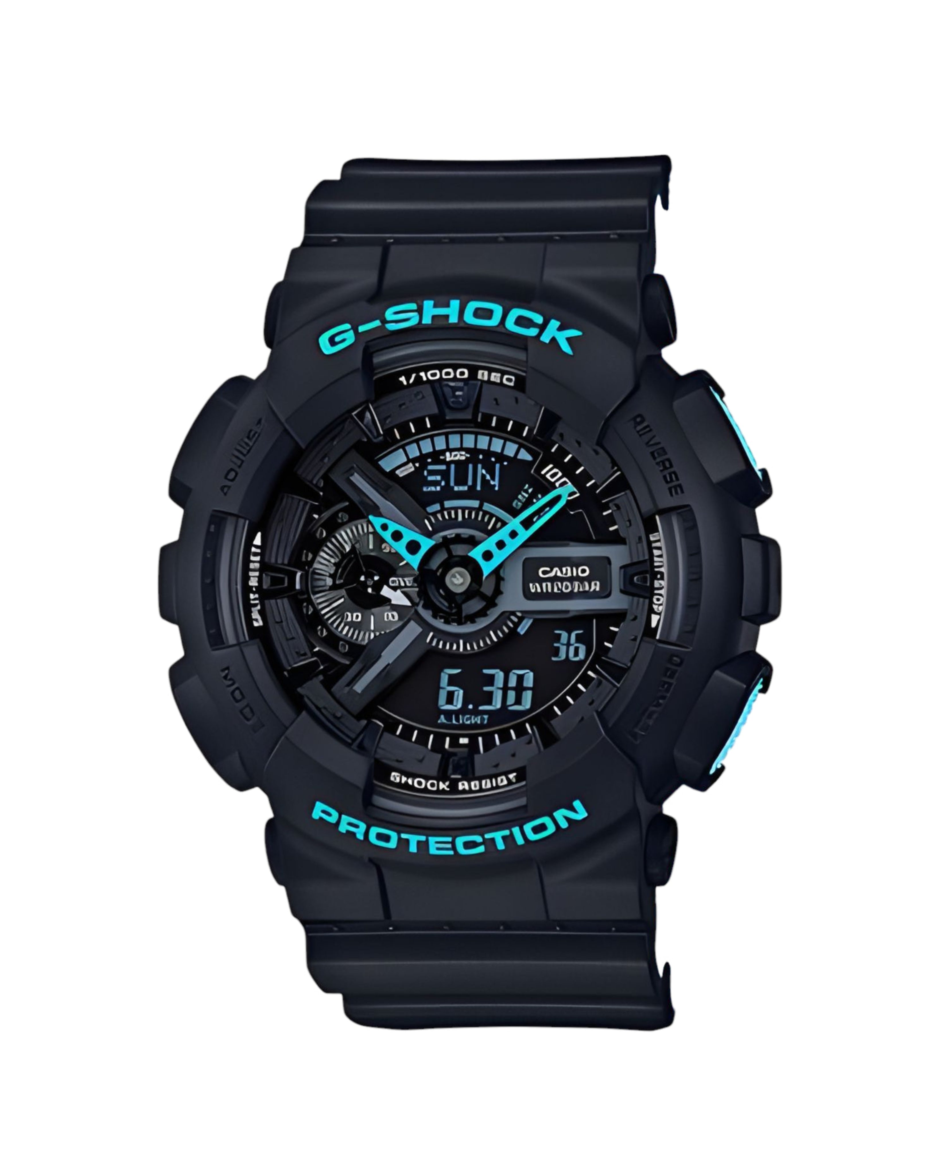 GA-110LN-1A – Black & Blue • Analog-Digital • 51mm