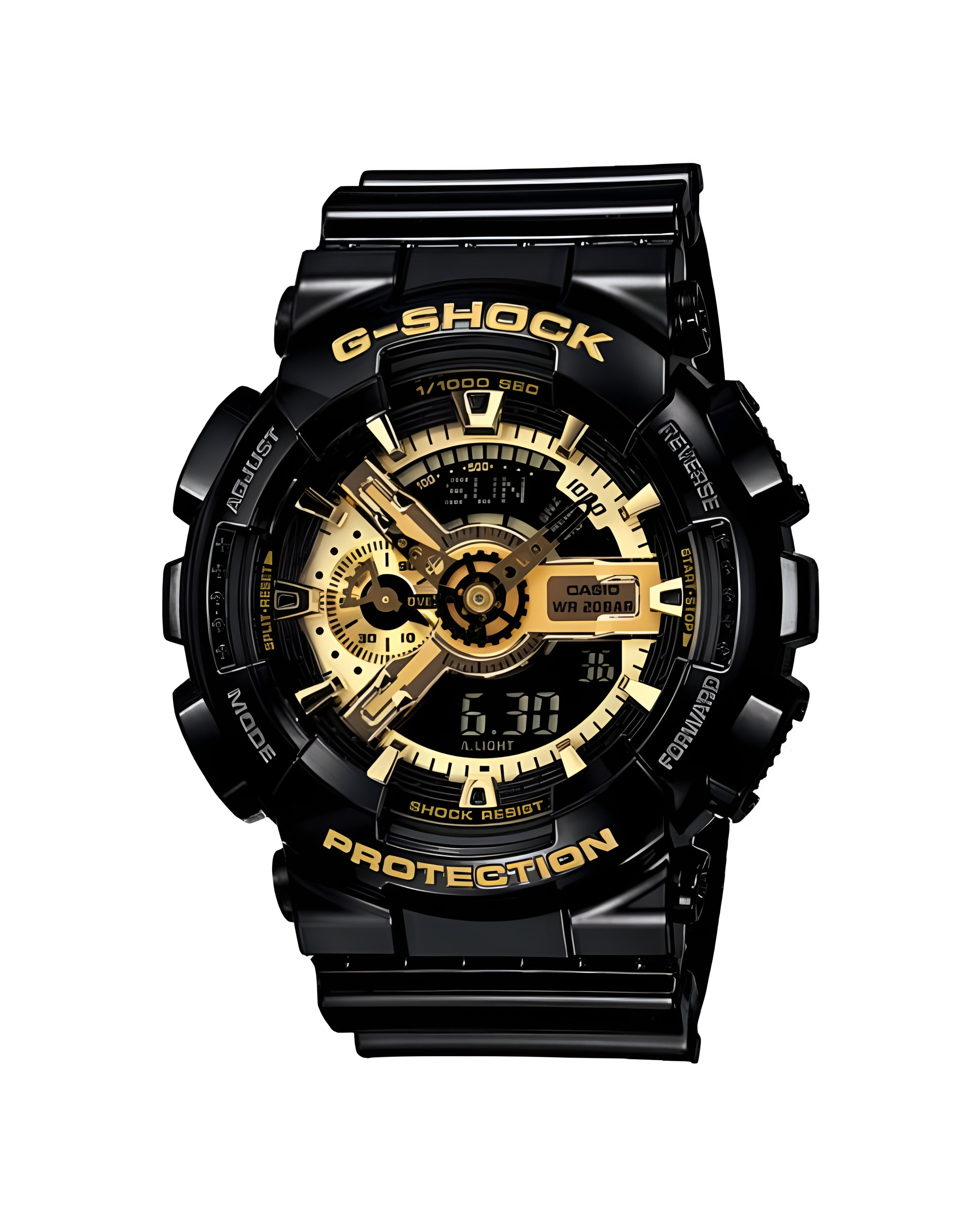 GA-110GB-1ADR – Black & Gold (Glossy Finishing) • 51mm • Men’s Watch