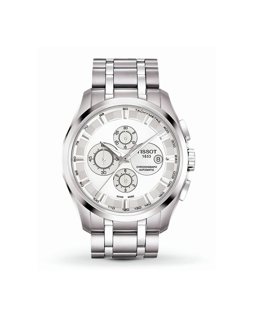 Couturier Chronograph – White Dial • Silver Chain •Men’s Watch