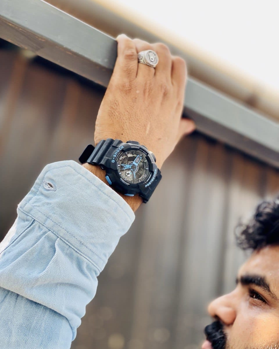 GA-110LN-1A | Black & Blue | Men's