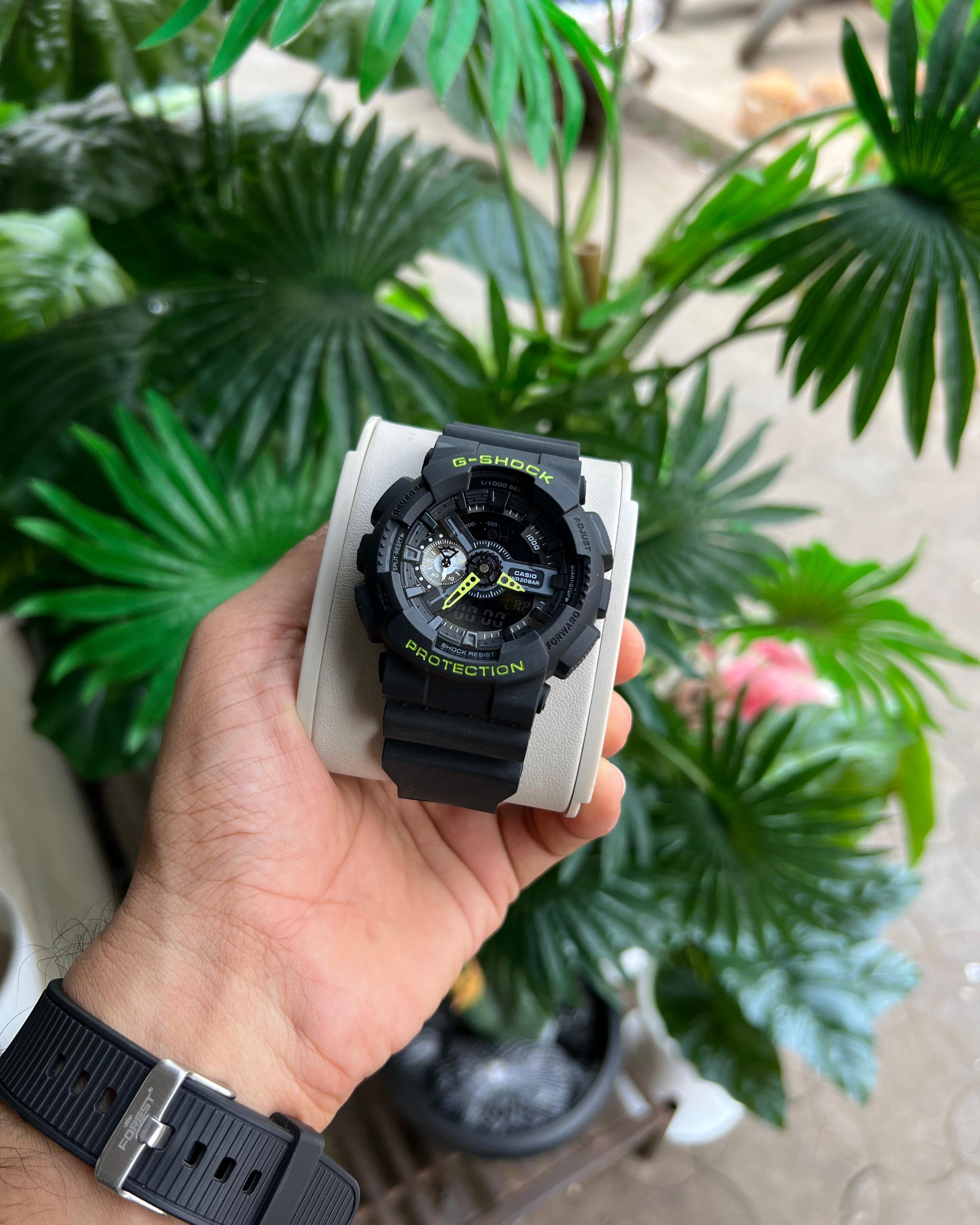 GA-110LN-8AJF – Black & Green • Analog-Digital • 51mm