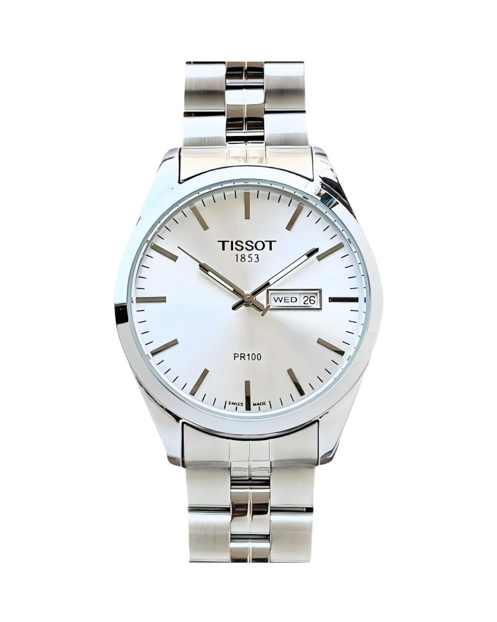 PR100 – White Dial • 41mm • Silver Chain