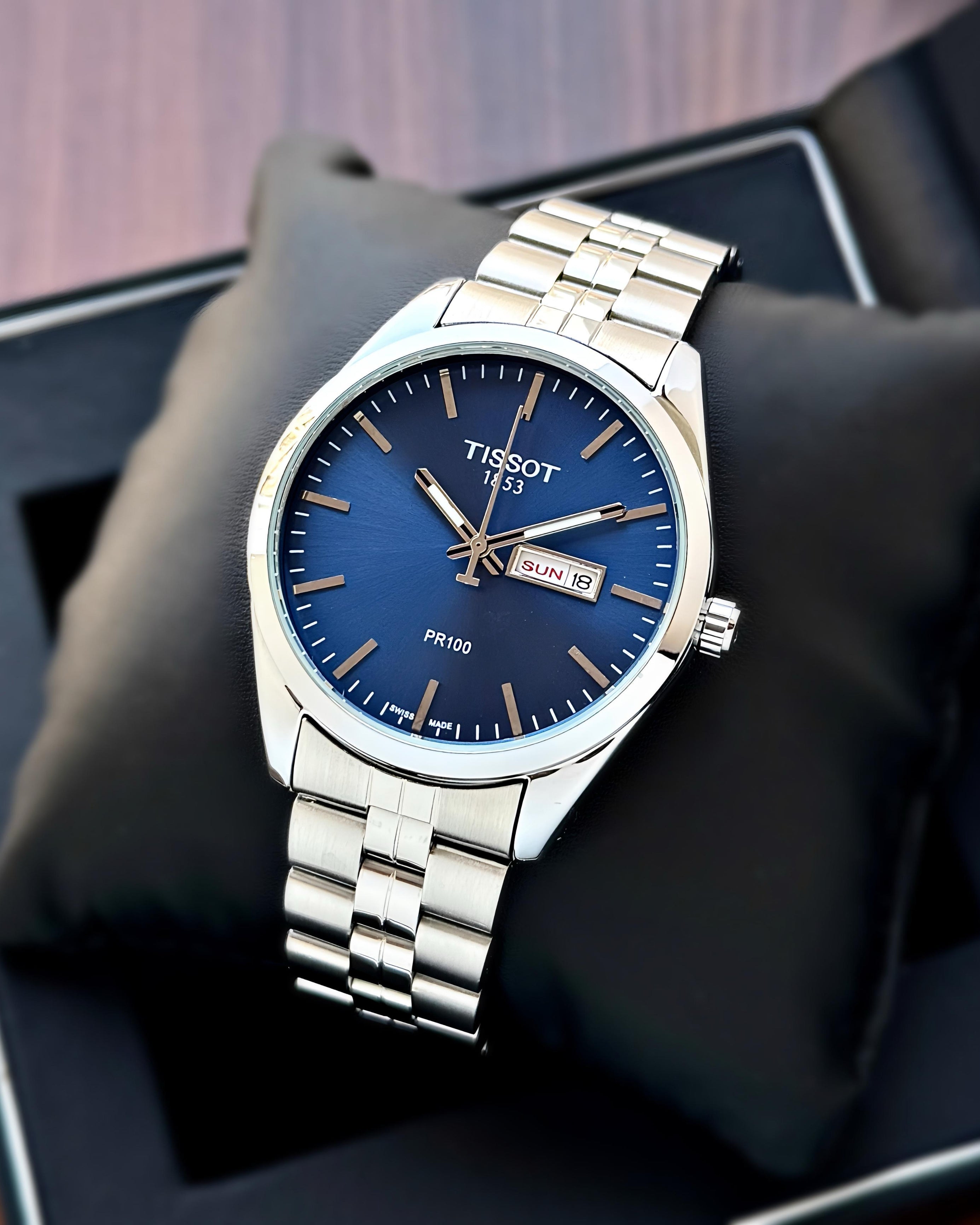 PR100 – Blue Dial • 41mm • Silver Chain